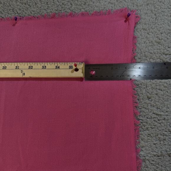 Pink Red Lightweight Shawl Scarves Set Of Two Solid Fringe Edge - Picture 3 of 9